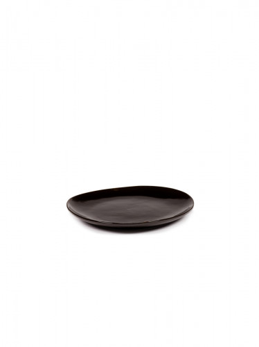Assiette coupe plate rond ébène grès émaillé Ø 20 cm La Mère Serax