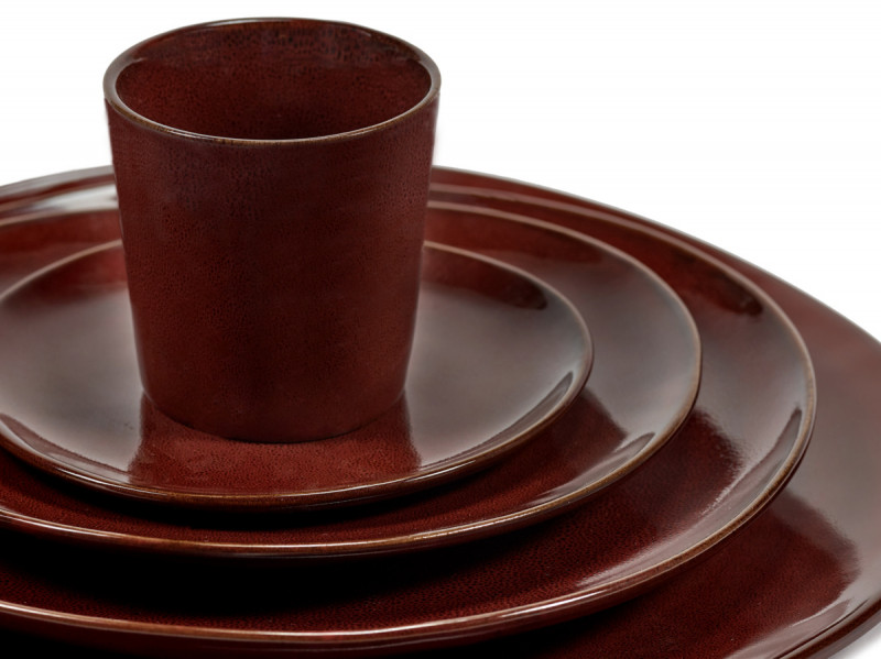 Assiette coupe plate rond Venetian red grès émaillé Ø 25 cm La Mère Serax