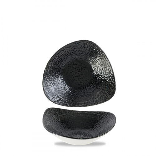 Bol triangulaire noir porcelaine vitrifiée 18,5 cm Chroma Churchill