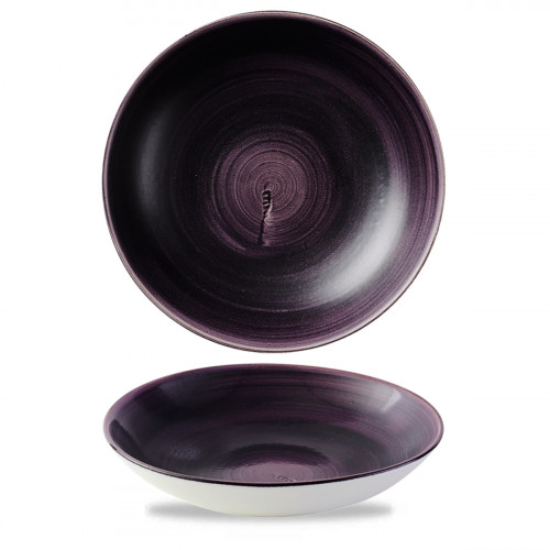 Assiette creuse rond deep purple porcelaine vitrifiée Ø 24,8 cm Stonecast Patina Churchill