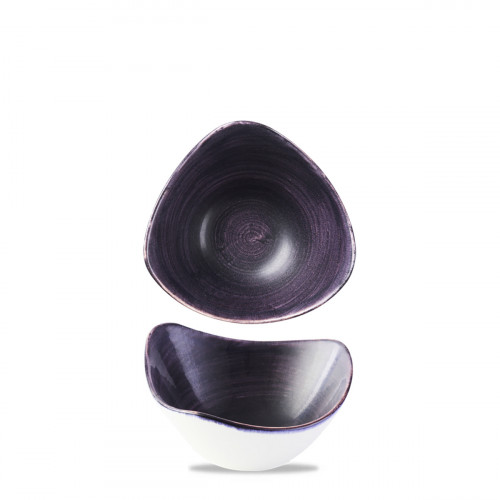Bol triangulaire deep purple porcelaine vitrifiée 15,3x15,3 cm Stonecast Patina Churchill