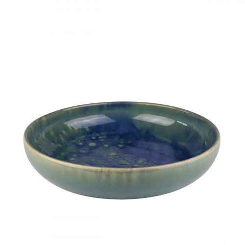 Assiette creuse rond bleu grès émaillé Ø 22 cm Magic Accolade