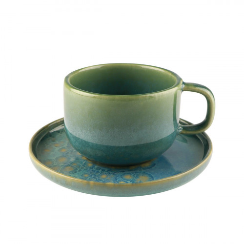 Tasse expresso rond bleu grès émaillé 9 cl Ø 5,5 cm Magic Accolade