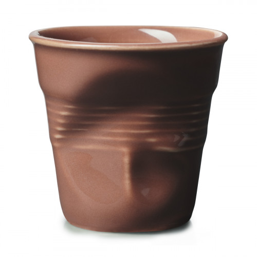 Gobelet cappuccino conique terre brûlée porcelaine 18 cl Ø 8,5 cm Froisse Revol
