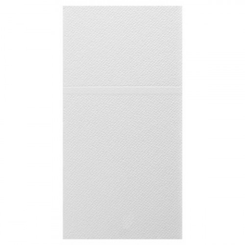 Serviette lunch rond blanc non tissé 40x40 cm pliée en 8 Basik Soft Essentials Collection (50 pièces)