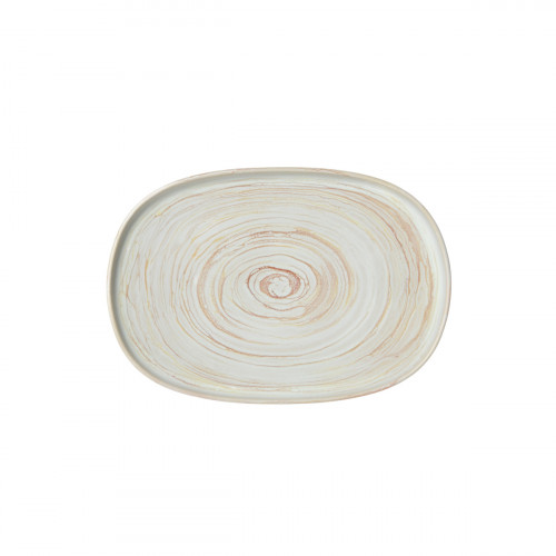 Assiette ovale beige grès émaillé 33x22,5 cm Aurora Accolade