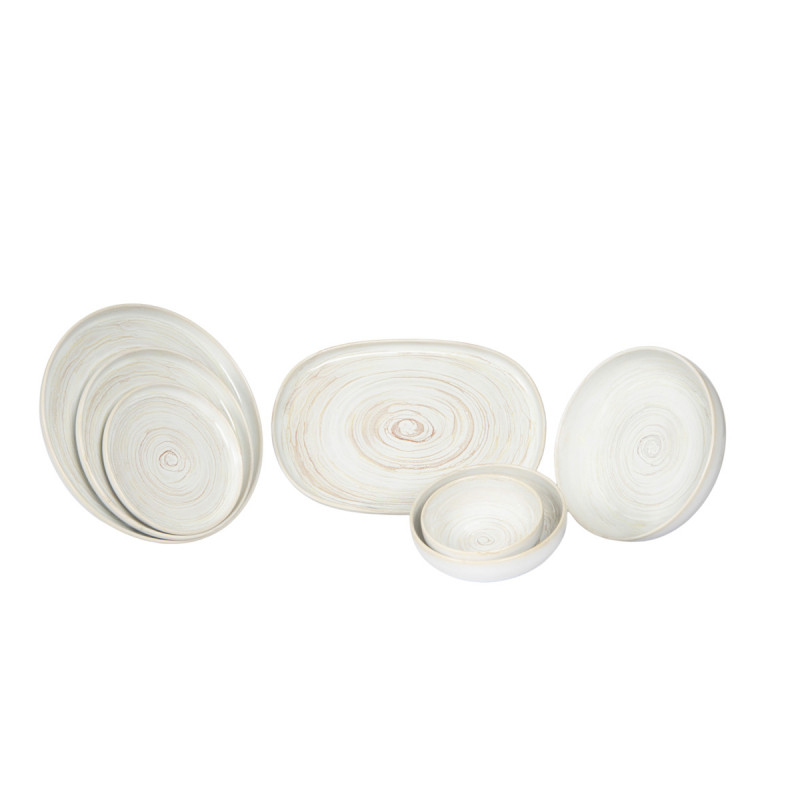 Coupelle rond beige grès émaillé Ø 16 cm Aurora Accolade