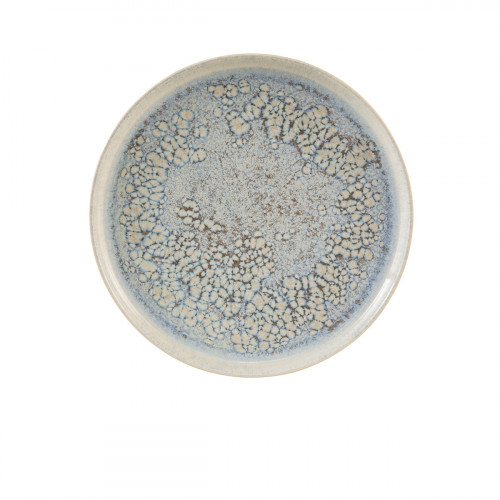 Assiette plate à bord droit rond gris grès émaillé Ø 28 cm Tropic Accolade