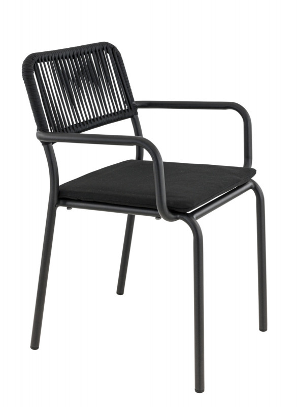 Fauteuil de terrasse noir 83x57x58 cm Murcia Flexmob