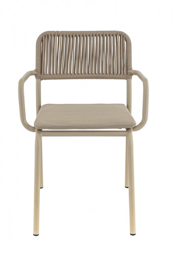 Fauteuil de terrasse taupe 83x57x58 cm Murcia Flexmob