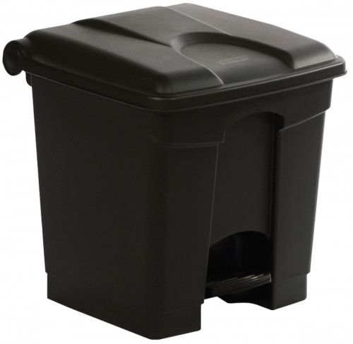 Collecteur à pédale antibactérien et antimicrobien plastique 30 L noir Probbax