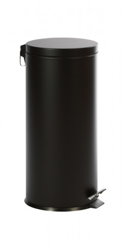 Poubelle à pédale acier 30 L noir Probbax