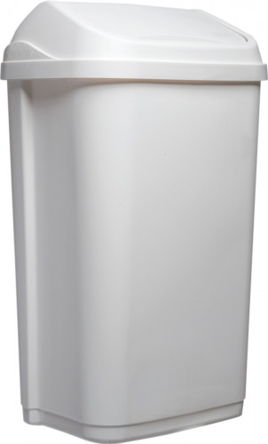 Poubelle couvercle basculant blanc 25 L 25,5 cm x 53,5 cm Probbax