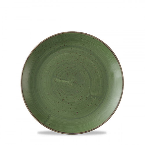 Assiette coupe plate rond Sorrel Green porcelaine vitrifiée Ø 16,5 cm Stonecast Sorrel Churchill