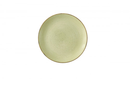 Assiette coupe plate rond Raw Green porcelaine vitrifiée Ø 26 cm Stonecast Raw Churchill