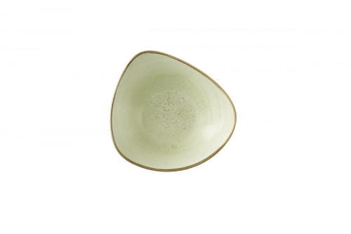 Bol triangulaire Raw Green porcelaine vitrifiée 23,5 cm Stonecast Raw Churchill
