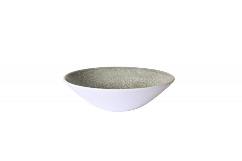 Bol rond noir porcelaine vitrifiée Ø 19 cm Raku Quartz Churchill