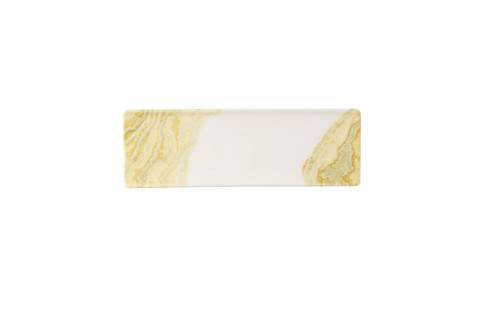 Plat rectangulaire Gold porcelaine vitrifiée 8,8 cm Tide Churchill