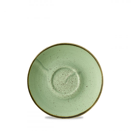 Sous-tasse à cappuccino / thé Sage Green porcelaine vitrifiée Ø 15 cm Stonecast Sage Churchill