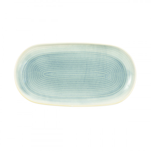 Assiette de présentation ovale ivoire grès émaillé 28 cm Pacific Pro.mundi