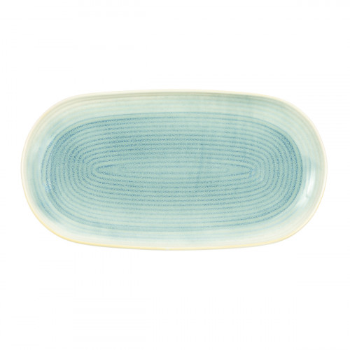 Assiette de présentation ovale ivoire grès émaillé 33,5 cm Pacific Pro.mundi