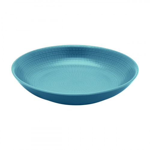Assiette creuse rond Bleu galet grès émaillé Ø 25 cm Modulo Nature Degrenne