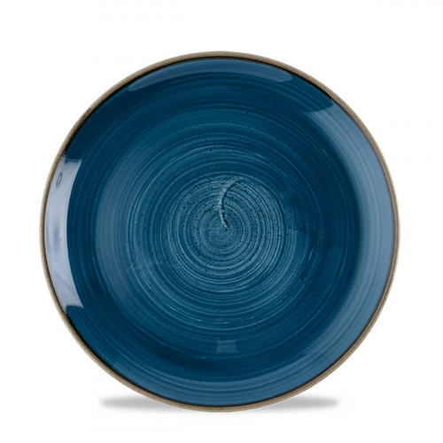 Assiette creuse rond Java Blue porcelaine vitrifiée Ø 24,8 cm Stonecast Java Churchill