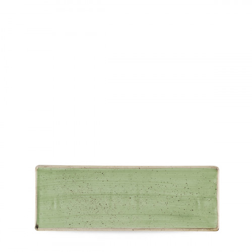 Plat rectangulaire Sage Green porcelaine vitrifiée 25 cm Stonecast Sage Churchill