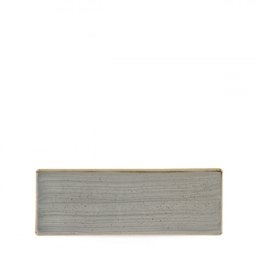 Plat de présentation rectangulaire peppercorn porcelaine vitrifiée 25 cm Stonecast Grey Churchill