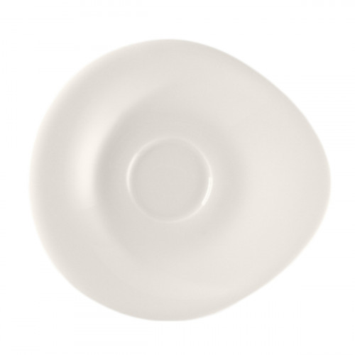 Sous tasse à expresso rond blanc porcelaine bone china 11,8 cm Pose Rak