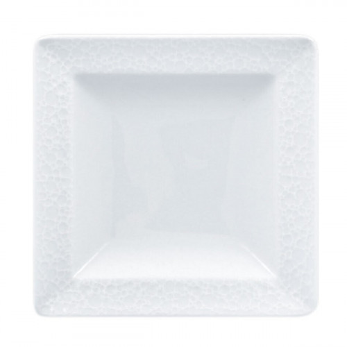 Assiette plate carré blanc porcelaine 12,4x12,4 cm Charm Rak