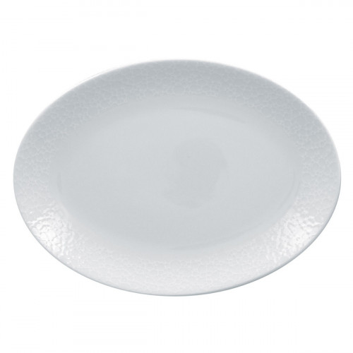 Assiette plate ovale blanc porcelaine 21x15 cm Charm Rak