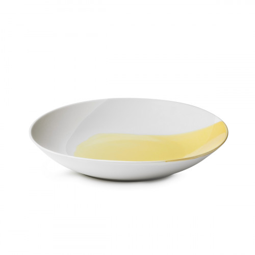 Assiette coupe à fond plat rond Safran porcelaine culinaire Ø 24 cm Confluence Revol