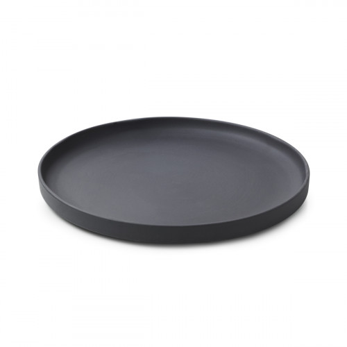 Assiette plate rond noir porcelaine culinaire Ø 26 cm Caractère Revol