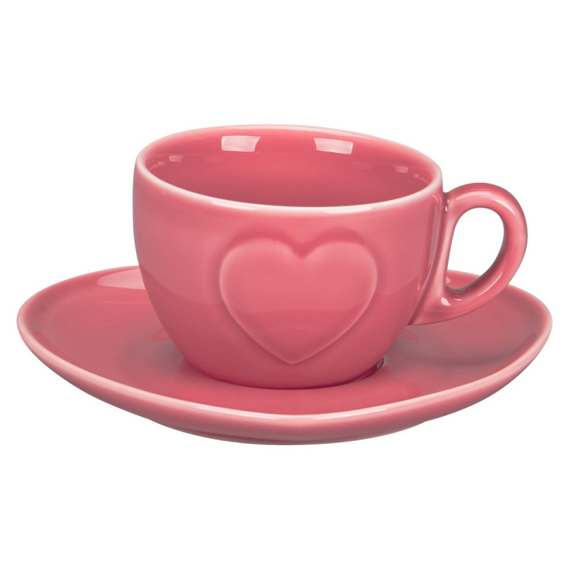 Tasse à café / thé rose porcelaine 23 cl Ø 9,4 cm Cliché Rak