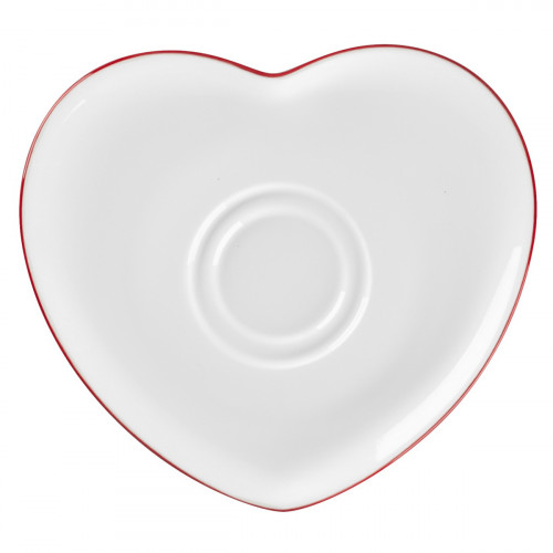 Sous tasse double empreinte blanc porcelaine 16 cm Cliché Rak