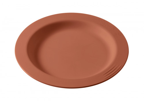 Assiette rond terracotta fibre végétale Ø 13,4 cm Liliroc Saint Romain