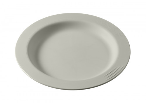 Assiette rond Blanc Coton fibre végétale Ø 18 cm Liliroc Saint Romain