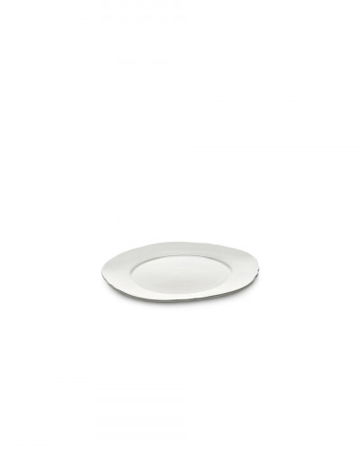 Assiette plate rond blanc porcelaine Ø 17 cm Silhouette Serax