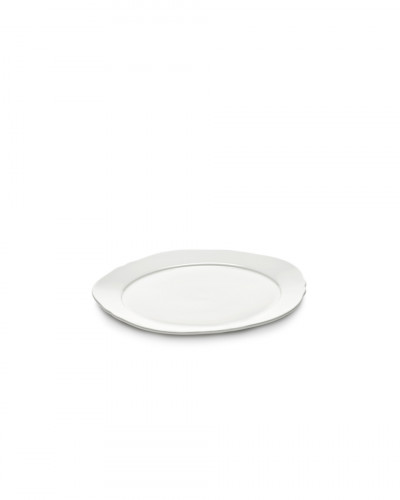 Assiette plate rond blanc porcelaine Ø 23,5 cm Silhouette Serax