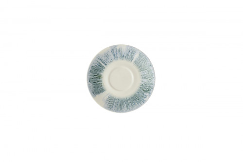 Sous tasse à cappuccino rond Blue porcelaine vitrifiée Ø 15,6 cm Lyra Churchill