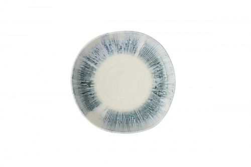 Assiette creuse organique Blue porcelaine vitrifiée Ø 23 cm Lyra Churchill