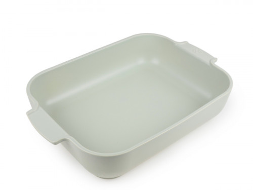 Plat à four rectangulaire vert sauge porcelaine 40 cm Céramique Peugeot Saveurs
