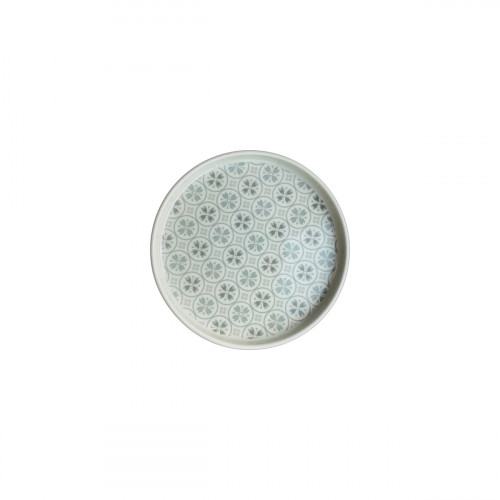 Assiette plate à bord droit rond Salvia porcelaine vitrifiée Ø 12 cm Rihla Rak